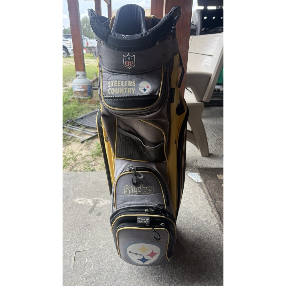 Team Effort Bucket III Pittsburgh Steelers NFL Team Cooler Golf Stand Bag